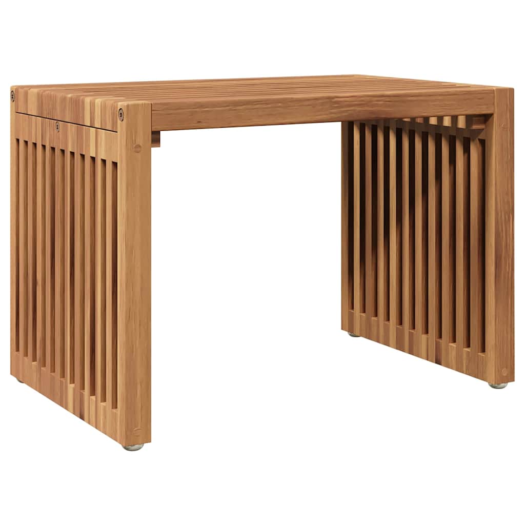 vidaXL Stół Ogrodowy Brązowy 50 x 32,5 x 35 cm Lite drewno teakowe