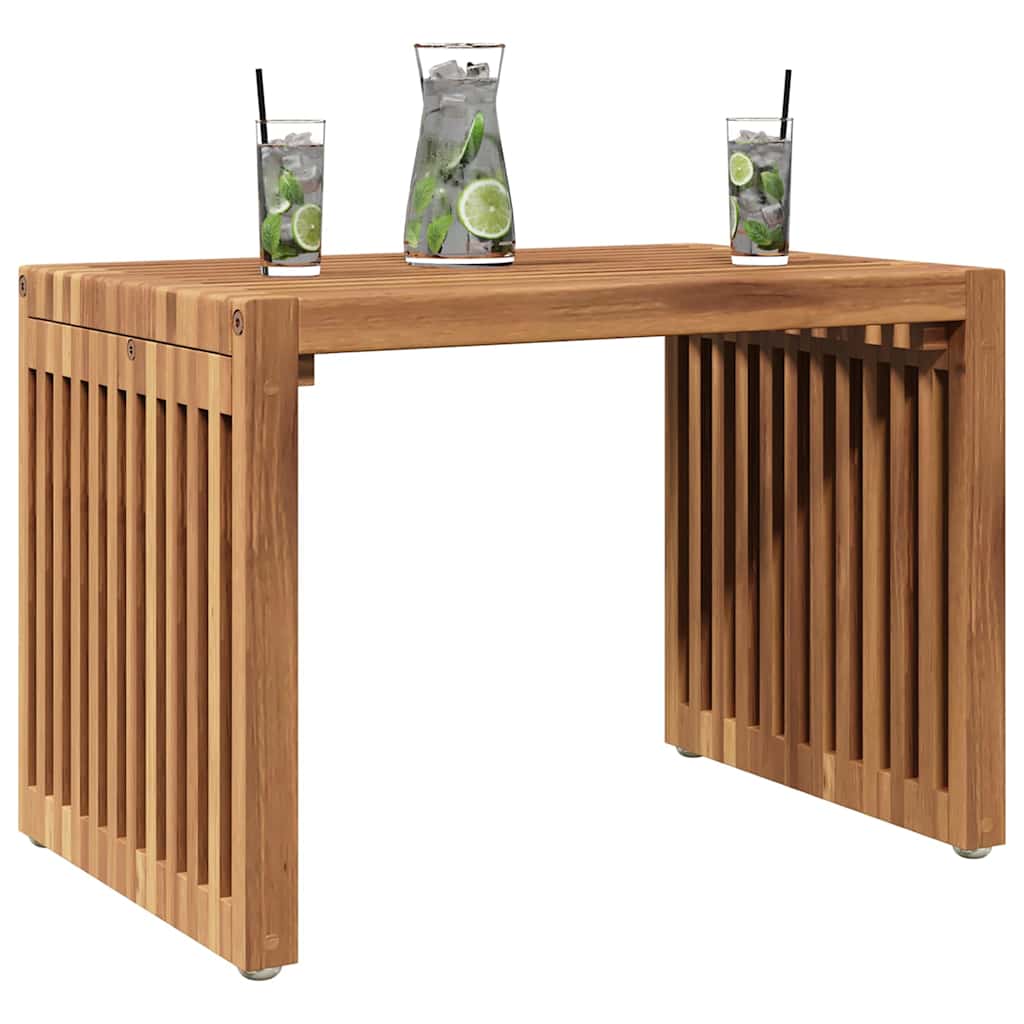 vidaXL Stół Ogrodowy Brązowy 50 x 32,5 x 35 cm Lite drewno teakowe