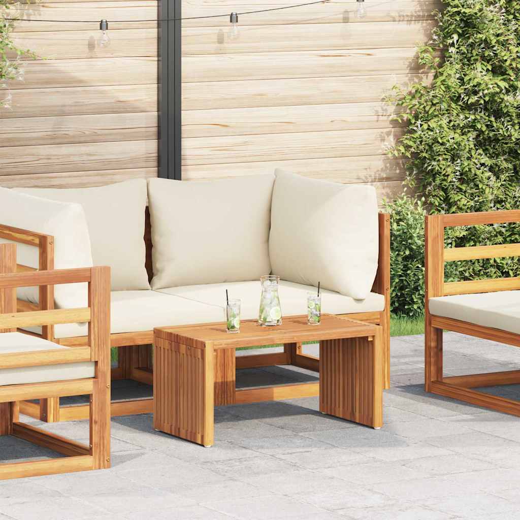 vidaXL Stół Ogrodowy Brązowy 70 x 37,5 x 35,5 cm Lite drewno teakowe