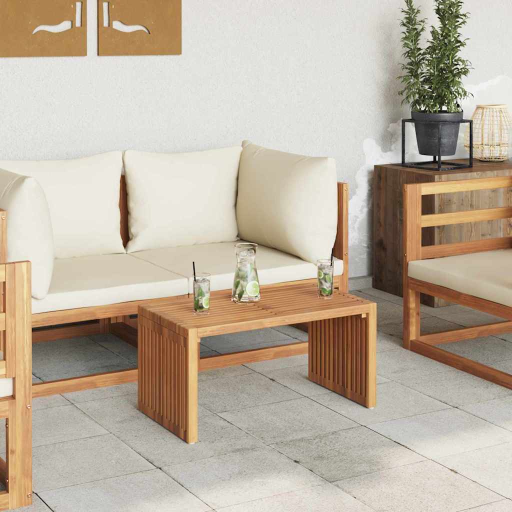 vidaXL Stół Ogrodowy Brązowy 70 x 37,5 x 35,5 cm Lite drewno teakowe