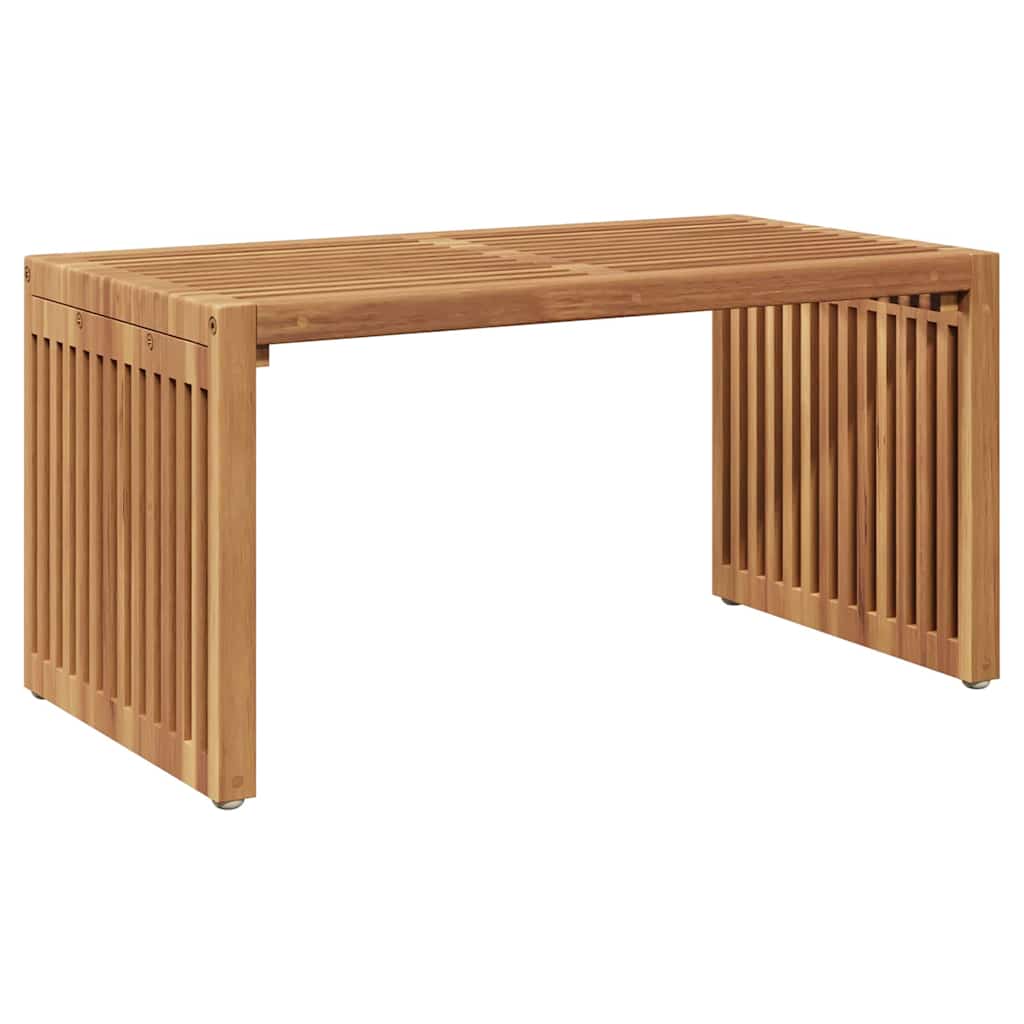 vidaXL Stół Ogrodowy Brązowy 70 x 37,5 x 35,5 cm Lite drewno teakowe
