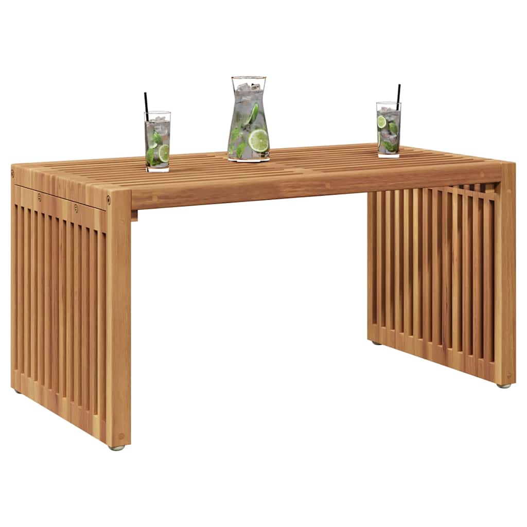 vidaXL Stół Ogrodowy Brązowy 70 x 37,5 x 35,5 cm Lite drewno teakowe