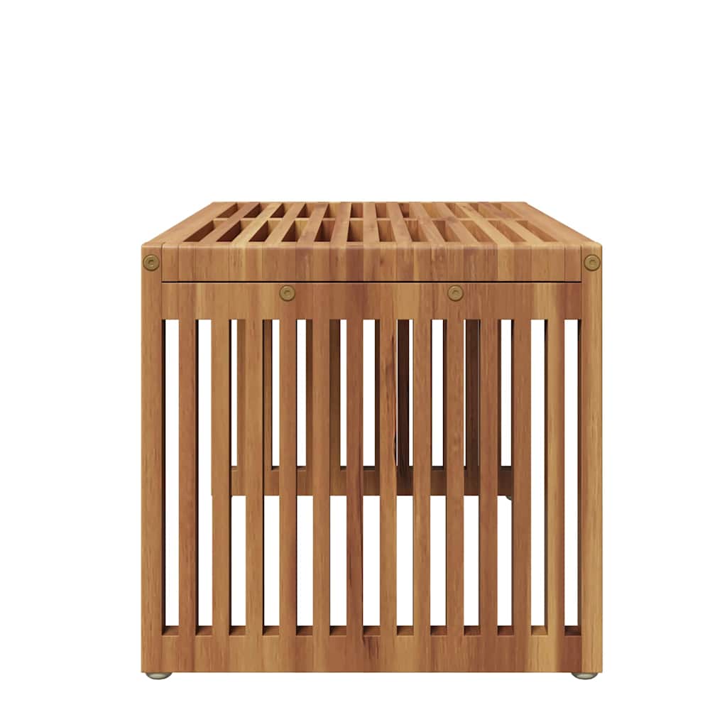 vidaXL Stół Ogrodowy Brązowy 70 x 37,5 x 35,5 cm Lite drewno teakowe