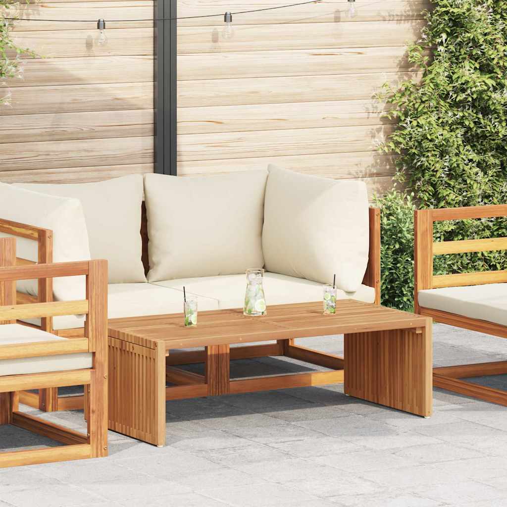 vidaXL Stół Ogrodowy Brązowy 110 x 55 x 35,5 cm Lite drewno teakowe