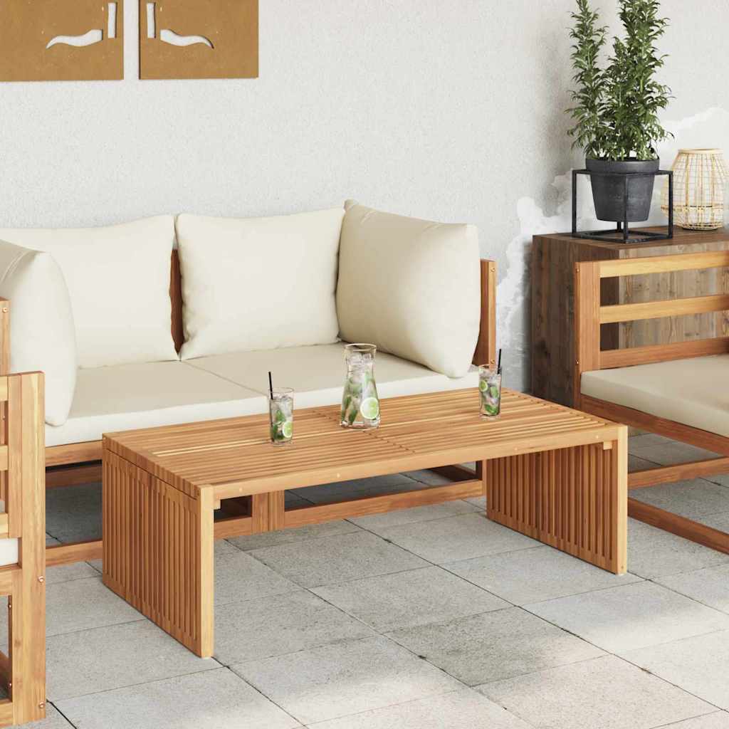 vidaXL Stół Ogrodowy Brązowy 110 x 55 x 35,5 cm Lite drewno teakowe