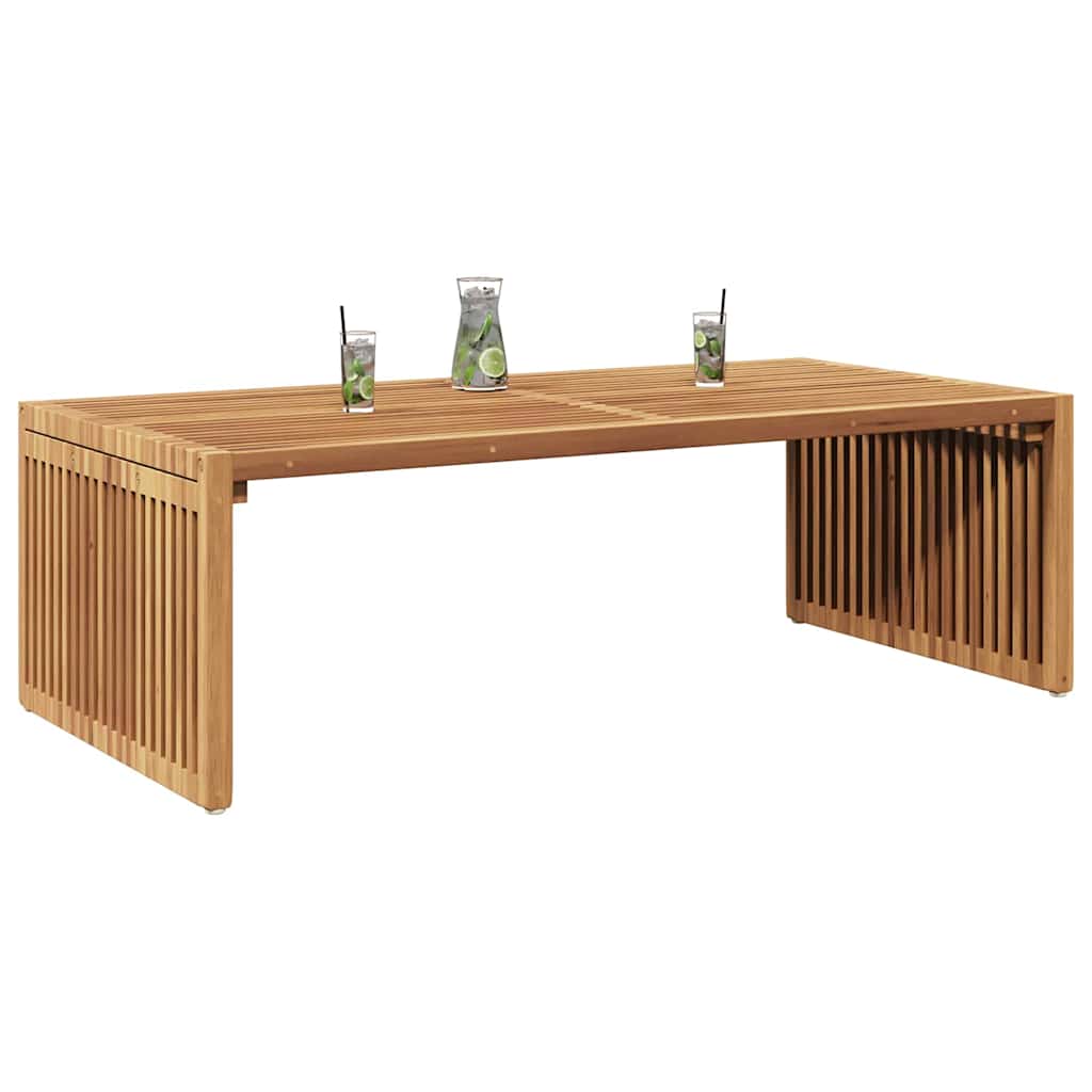 vidaXL Stół Ogrodowy Brązowy 110 x 55 x 35,5 cm Lite drewno teakowe