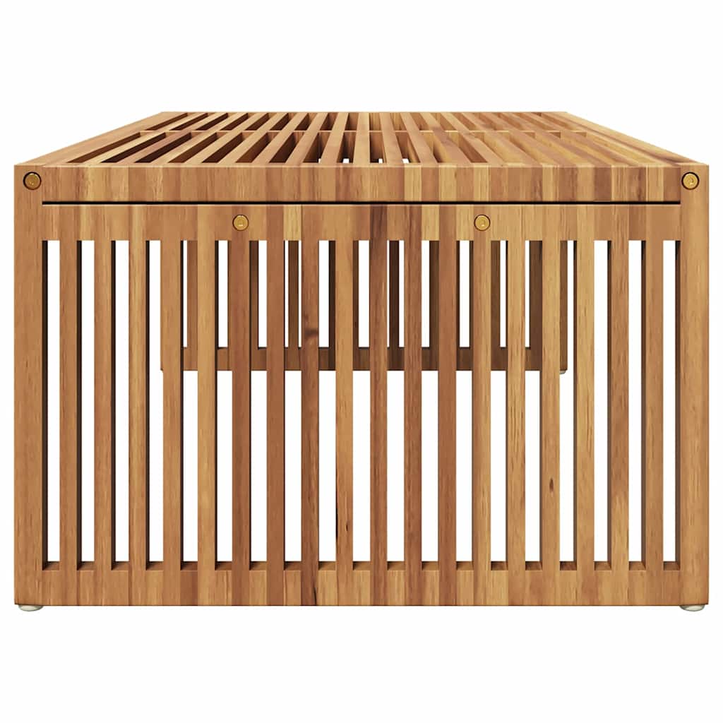 vidaXL Stół Ogrodowy Brązowy 110 x 55 x 35,5 cm Lite drewno teakowe