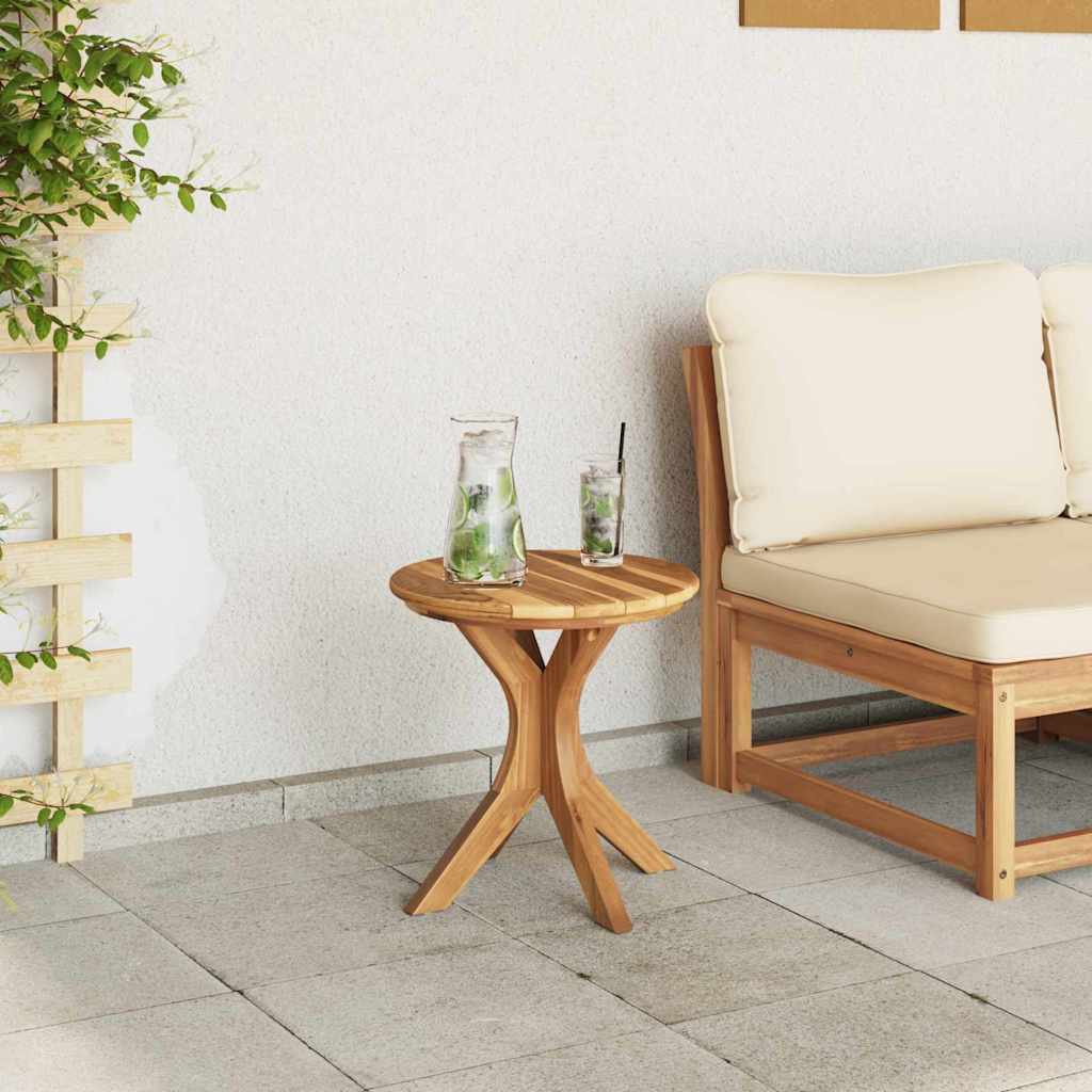 vidaXL Stolik boczny Brązowy 40 x 40 x 41 cm Lite drewno teakowe