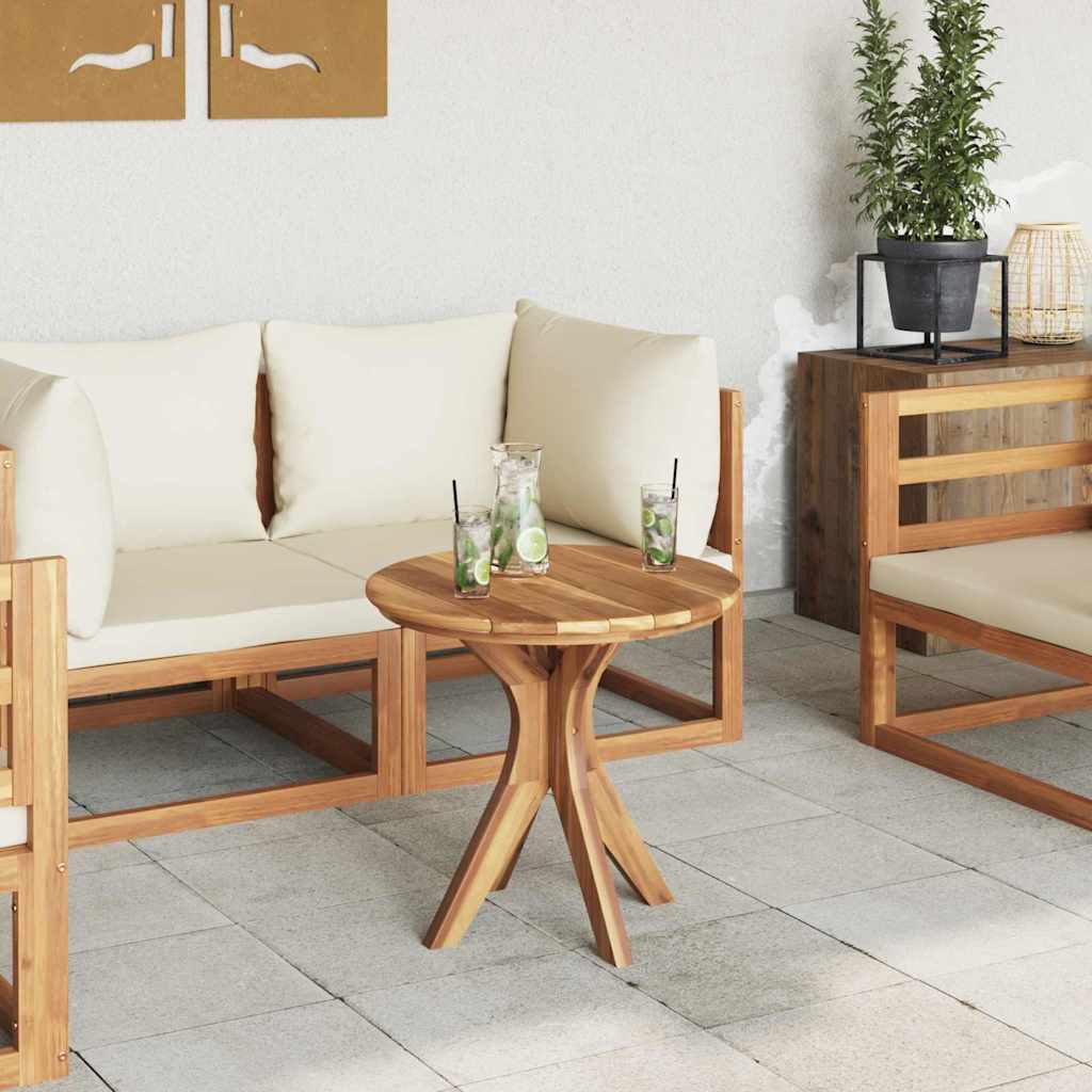 vidaXL Stolik boczny Brązowy 55 x 55 x 51 cm Lite drewno teakowe