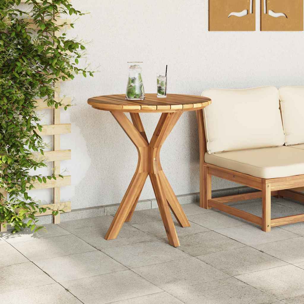 vidaXL Stolik boczny Brązowy 70 x 70 x 75 cm Lite drewno teakowe