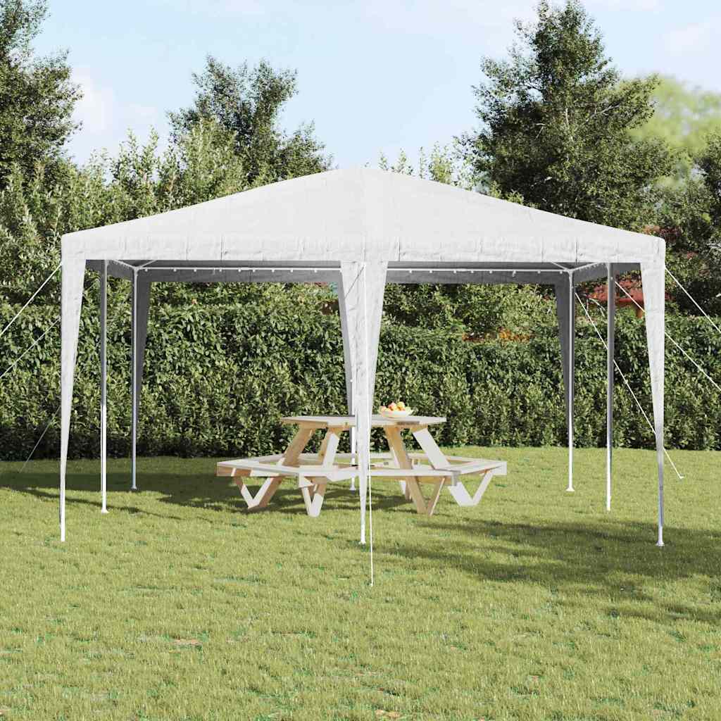 vidaXL Namiot Imprezowy Biały 400 x 400 x 266 cm Polietylen i Stal