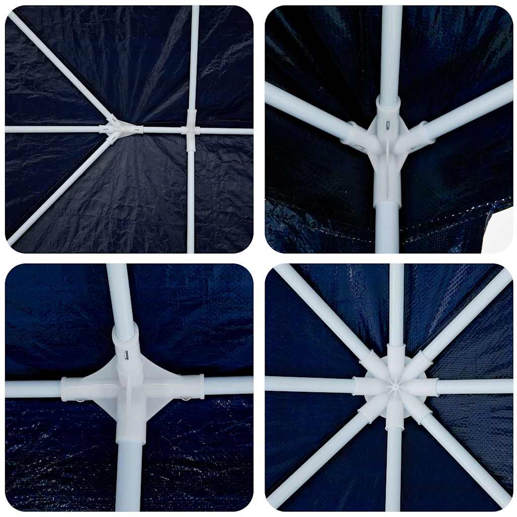 vidaXL Namiot Imprezowy Niebieski 400 x 400 x 266 cm Polietylen i Stal