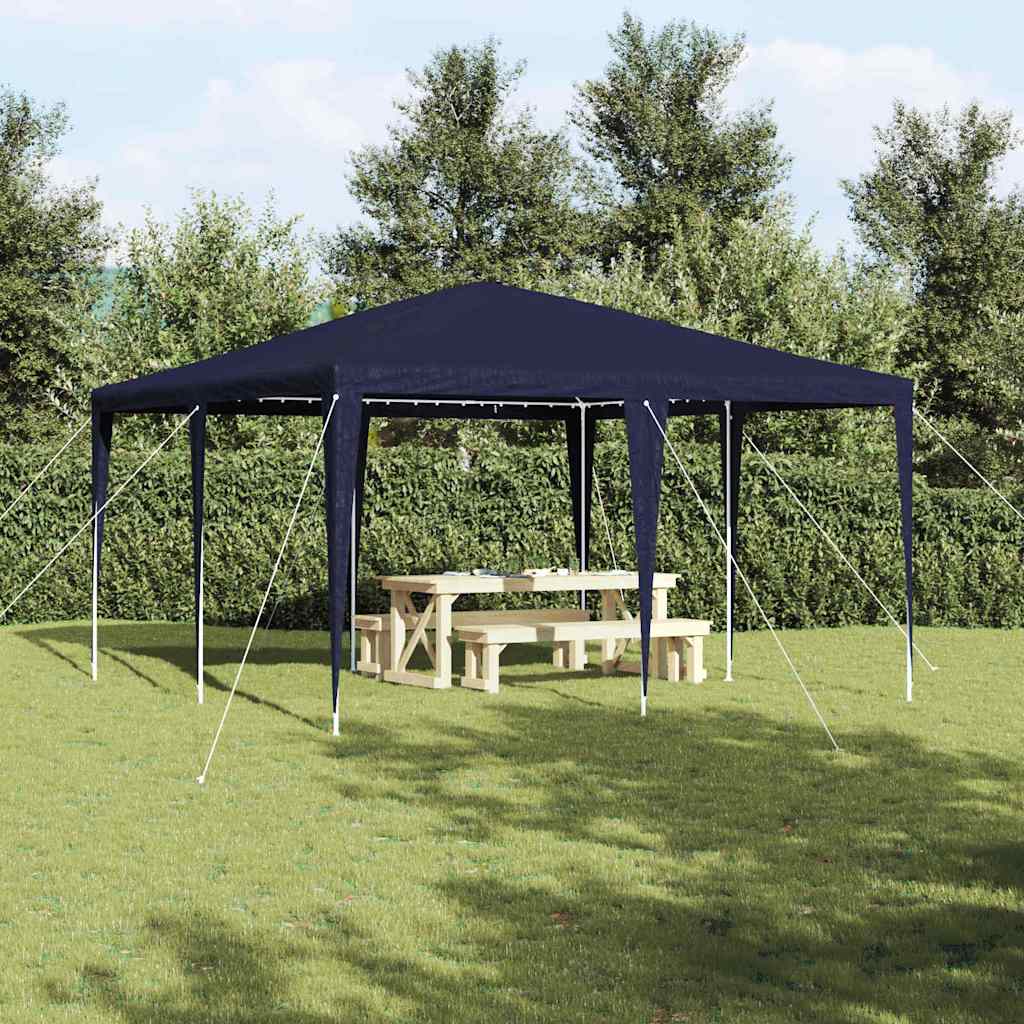 vidaXL Namiot Imprezowy Niebieski 400 x 400 x 266 cm Polietylen i Stal