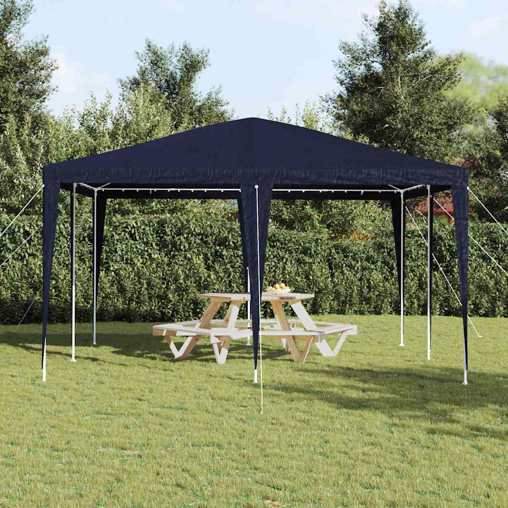 vidaXL Namiot Imprezowy Niebieski 400 x 400 x 266 cm Polietylen i Stal