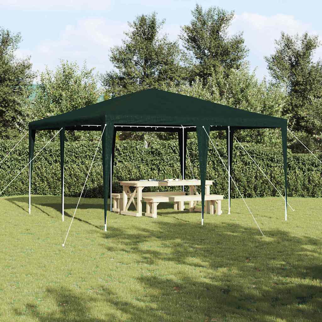 vidaXL Namiot Imprezowy Zielony 400 x 400 x 266 cm Polietylen i Stal