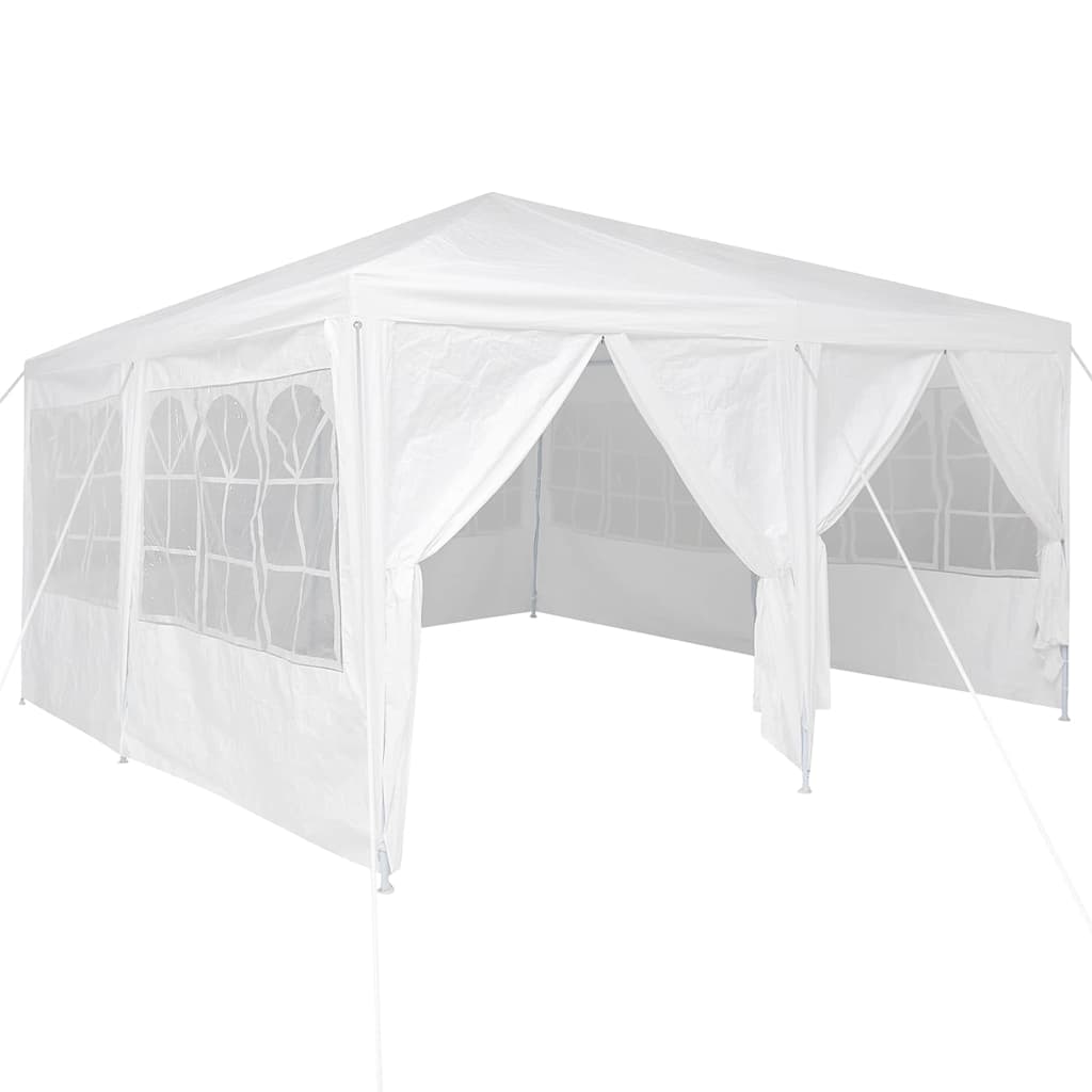 vidaXL Namiot Imprezowy Biały 400 x 400 x 266 cm Polietylen
