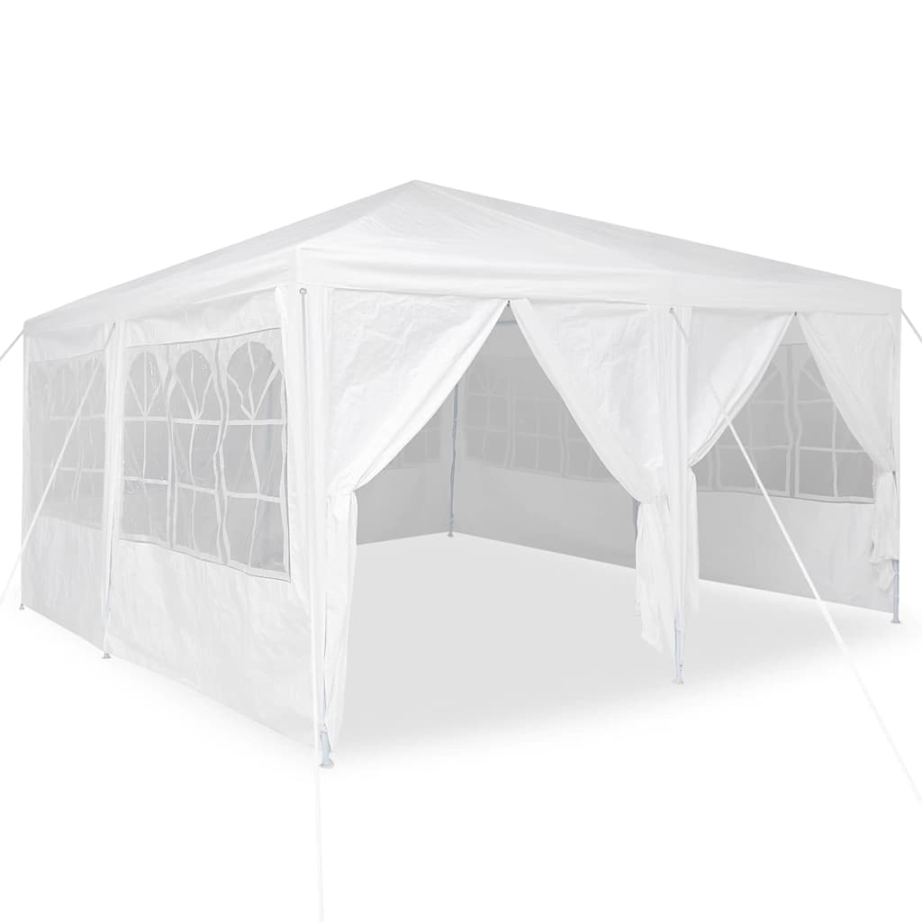 vidaXL Namiot Imprezowy Biały 400 x 400 x 266 cm Polietylen