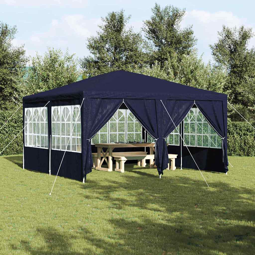 vidaXL Namiot Imprezowy Niebieski 400 x 400 x 266 cm Polietylen