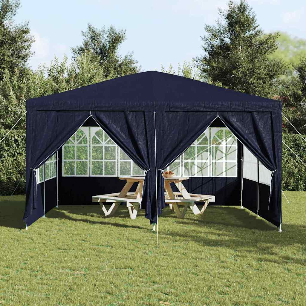 vidaXL Namiot Imprezowy Niebieski 400 x 400 x 266 cm Polietylen