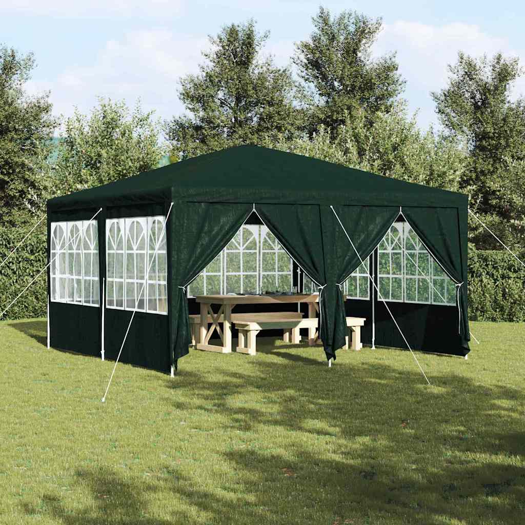 vidaXL Namiot Imprezowy Zielony 400 x 400 x 266 cm Polietylen