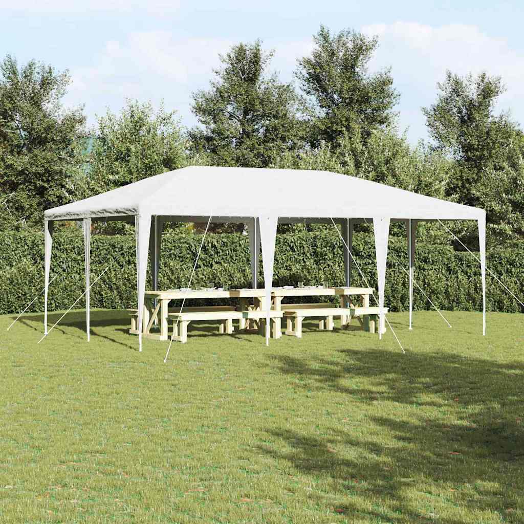 vidaXL Namiot Imprezowy Biały 600 x 400 x 266 cm Polietylen i Stal
