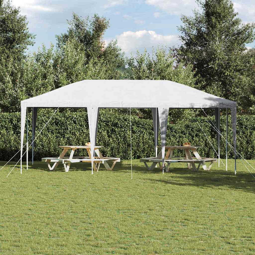 vidaXL Namiot Imprezowy Biały 600 x 400 x 266 cm Polietylen i Stal