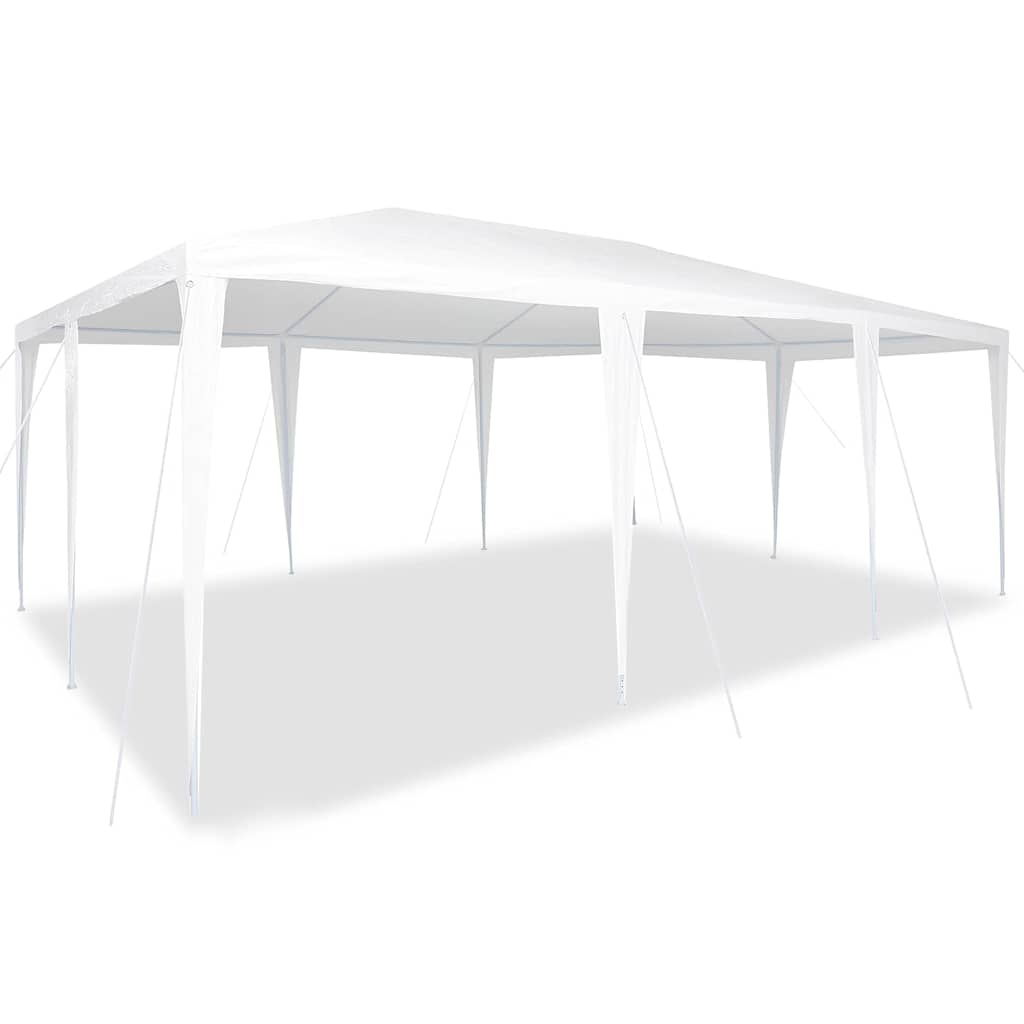 vidaXL Namiot Imprezowy Biały 600 x 400 x 266 cm Polietylen i Stal