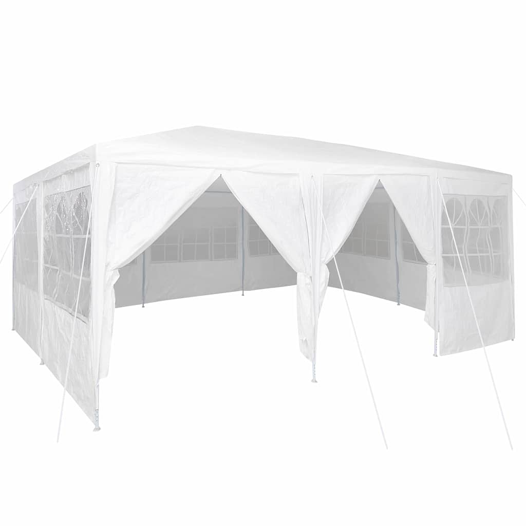 vidaXL Namiot Imprezowy Biały 600 x 400 x 266 cm Polietylen