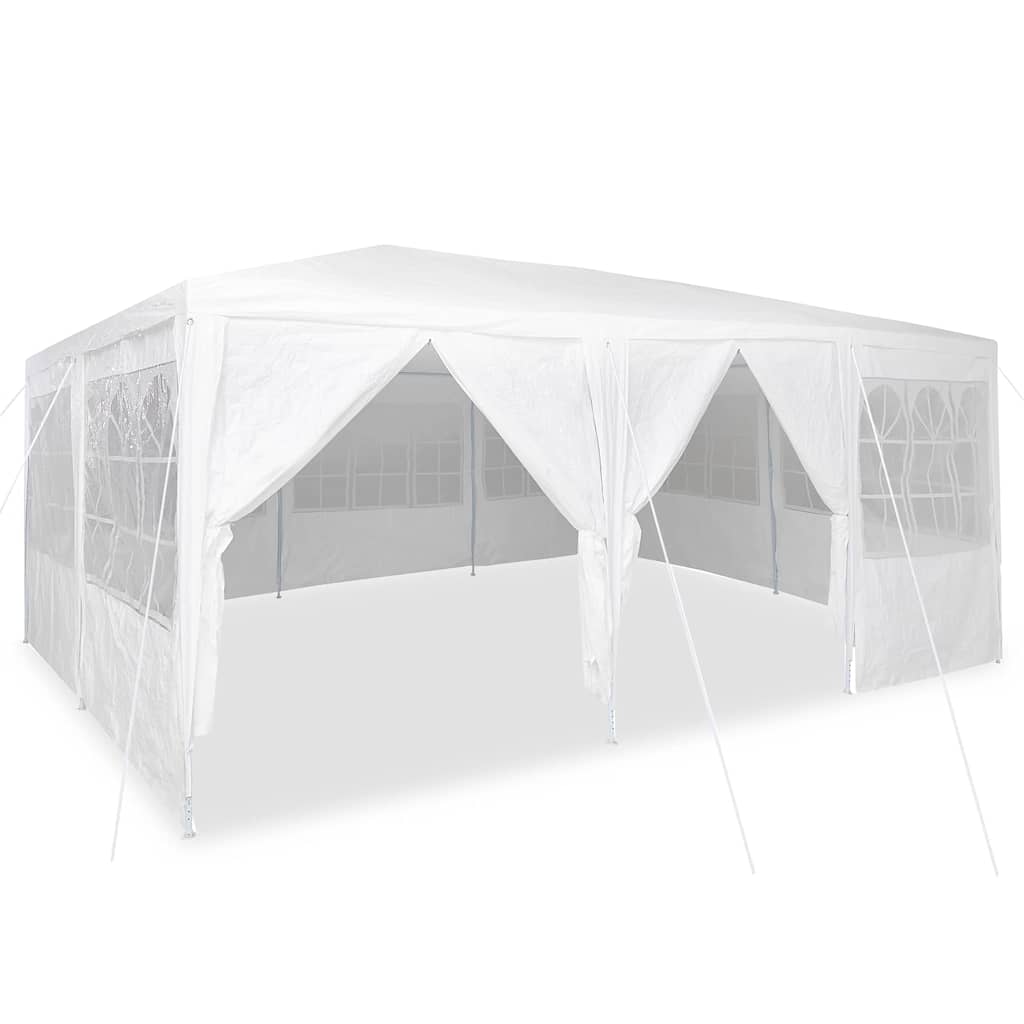 vidaXL Namiot Imprezowy Biały 600 x 400 x 266 cm Polietylen