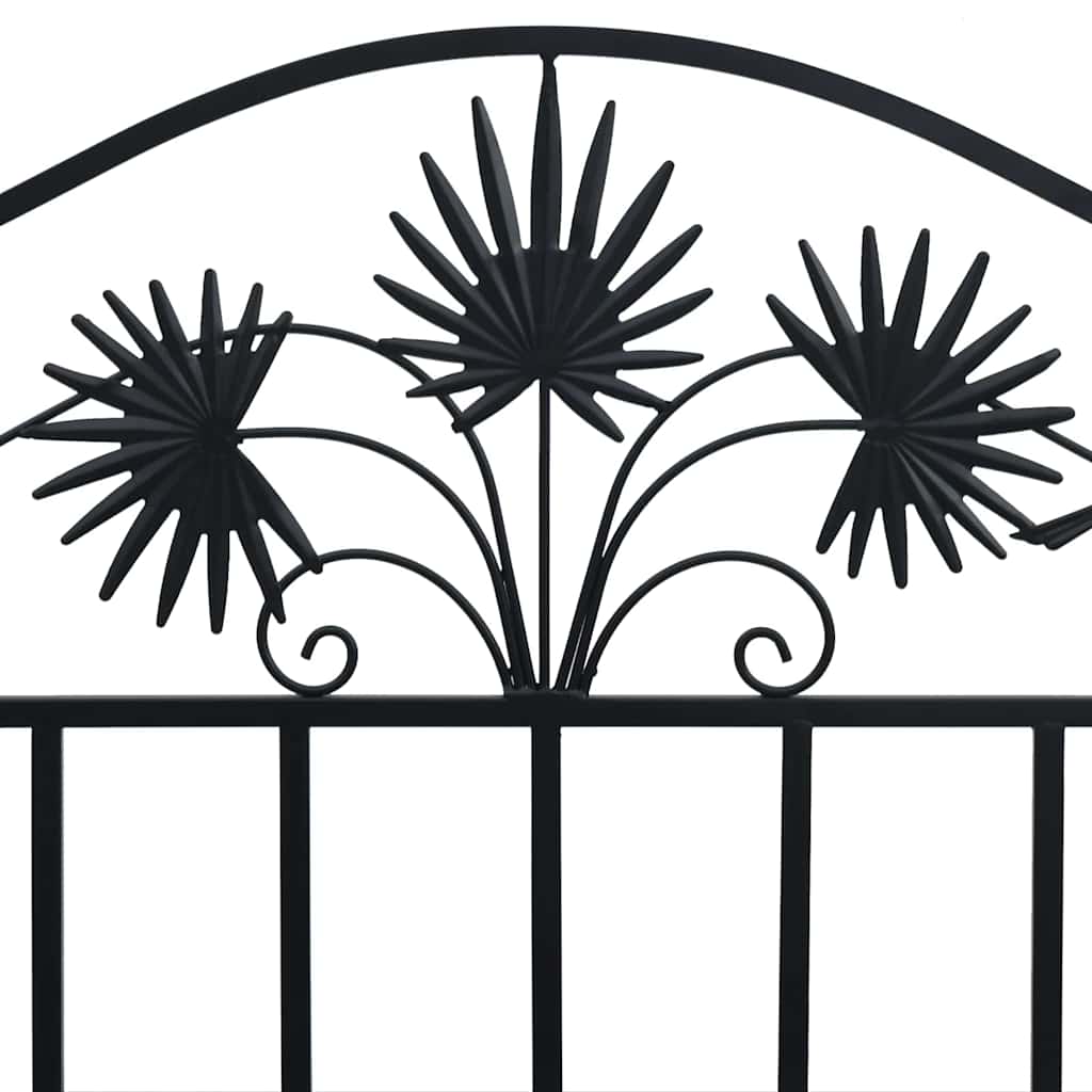 vidaXL Ławka ogrodowa Czarny 104 x 52,5 x 89 cm Stal