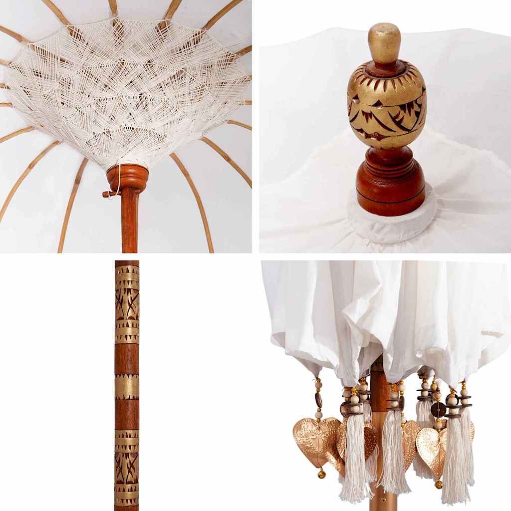vidaXL Baliński Parasol Kremowy 190 x 190 x 260 cm