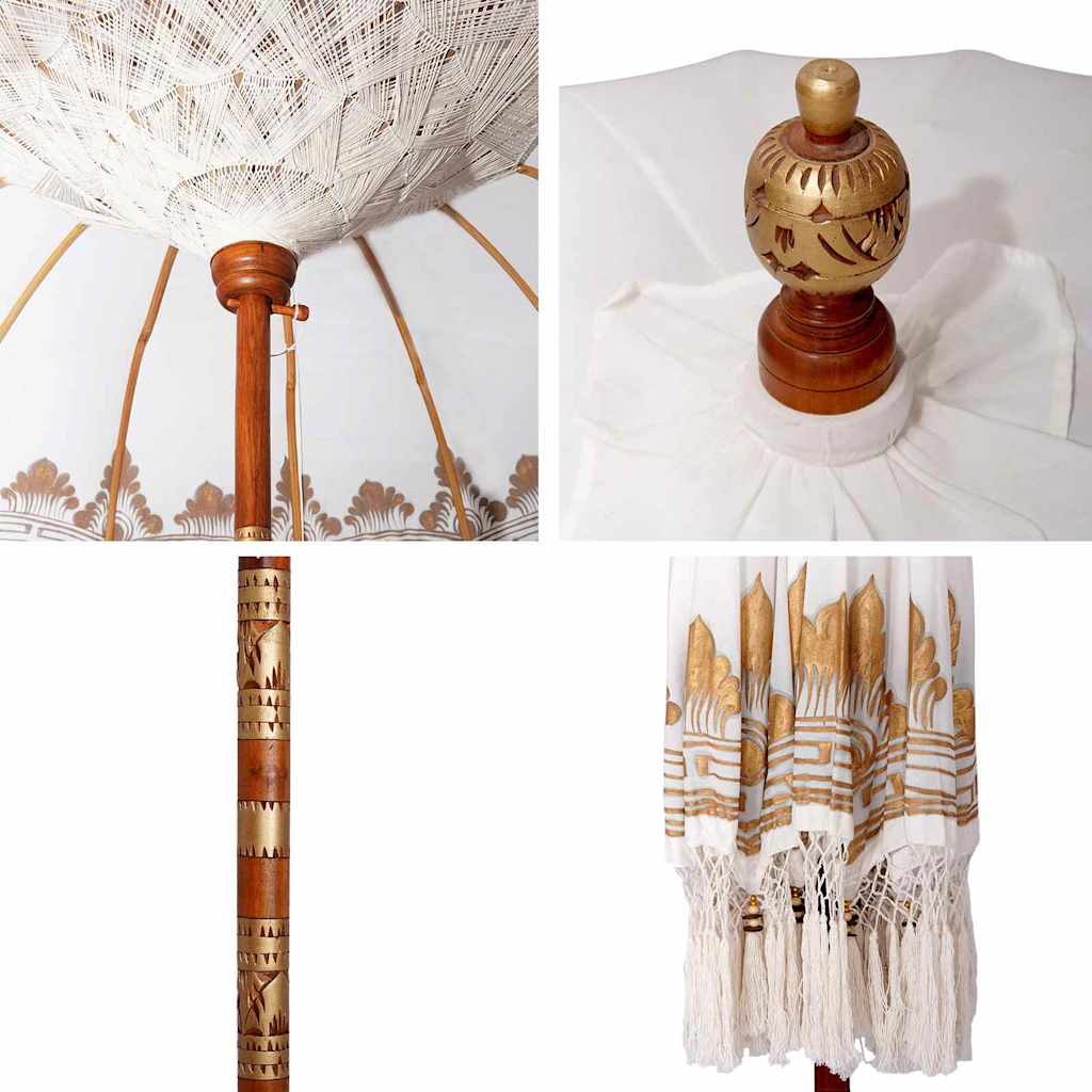 vidaXL Baliński Parasol Kremowy 215 x 215 x 260 cm