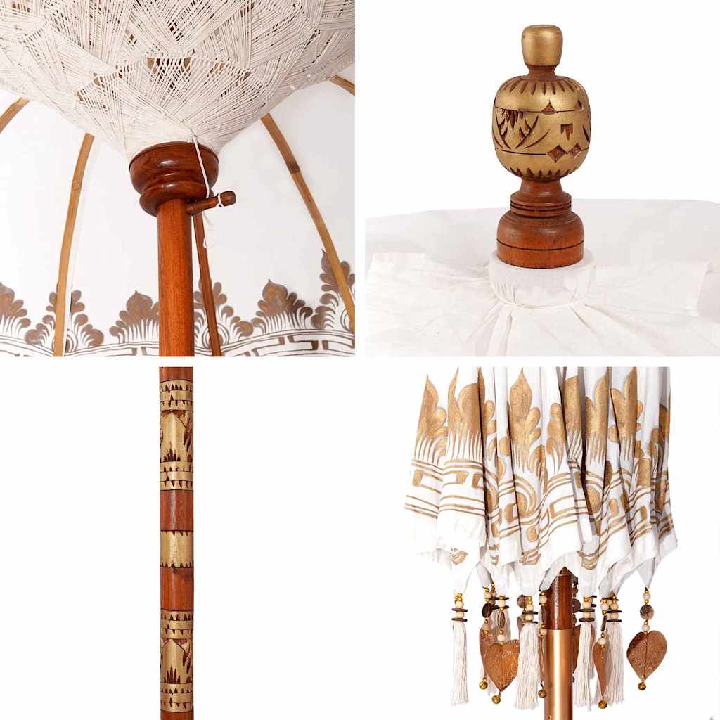 vidaXL Baliński Parasol Kremowy 185 x 185 x 260 cm