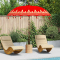vidaXL Baliński Parasol Czerwony 215 x 215 x 260 cm