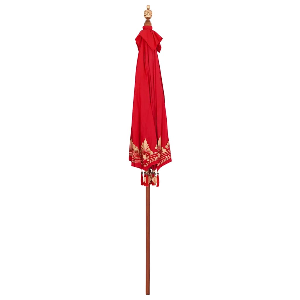 vidaXL Baliński Parasol Czerwony 215 x 215 x 260 cm