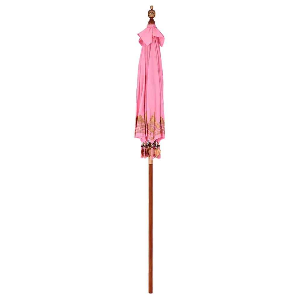 vidaXL Baliński Parasol Różowy 185 x 185 x 260 cm