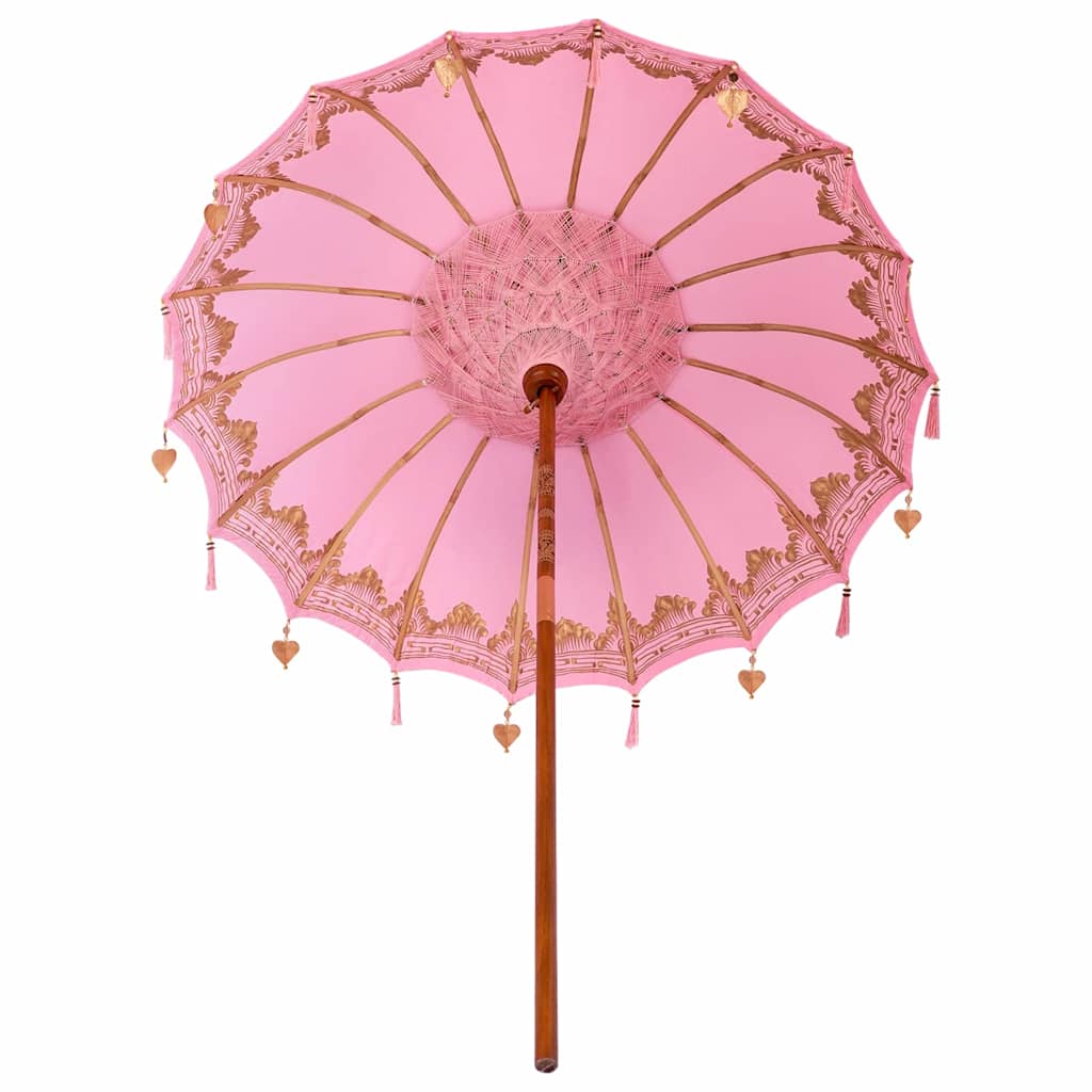vidaXL Baliński Parasol Różowy 185 x 185 x 260 cm