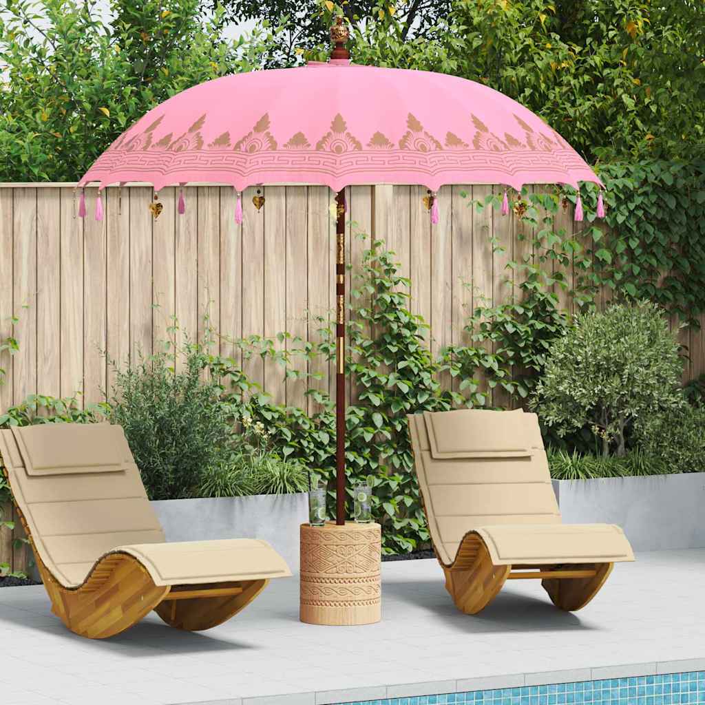vidaXL Baliński Parasol Różowy 215 x 215 x 260 cm