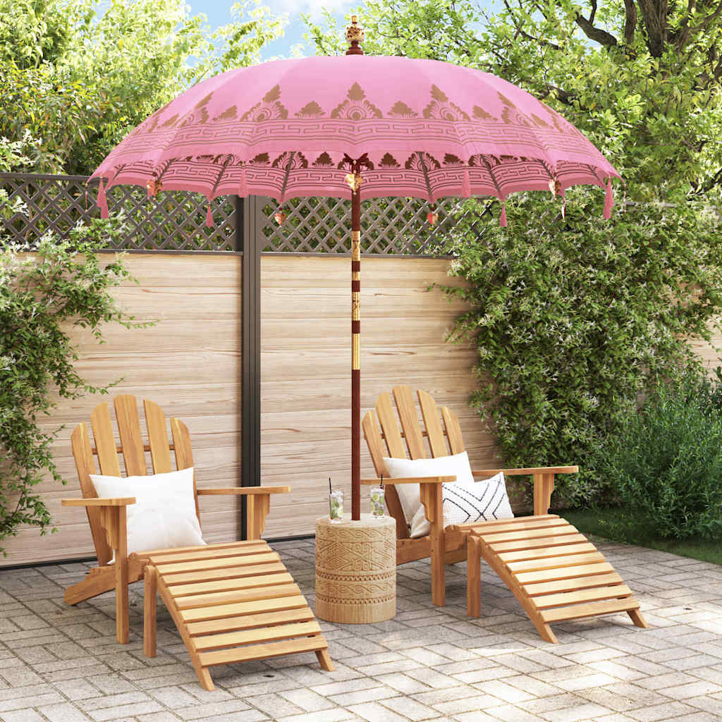 vidaXL Baliński Parasol Różowy 215 x 215 x 260 cm