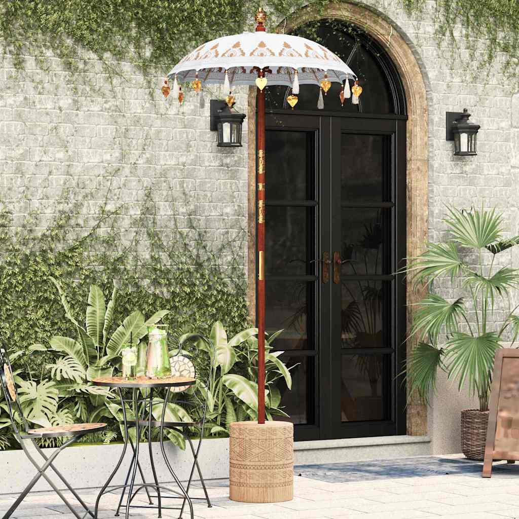 vidaXL Baliński Parasol Kremowy 125 x 125 x 260 cm