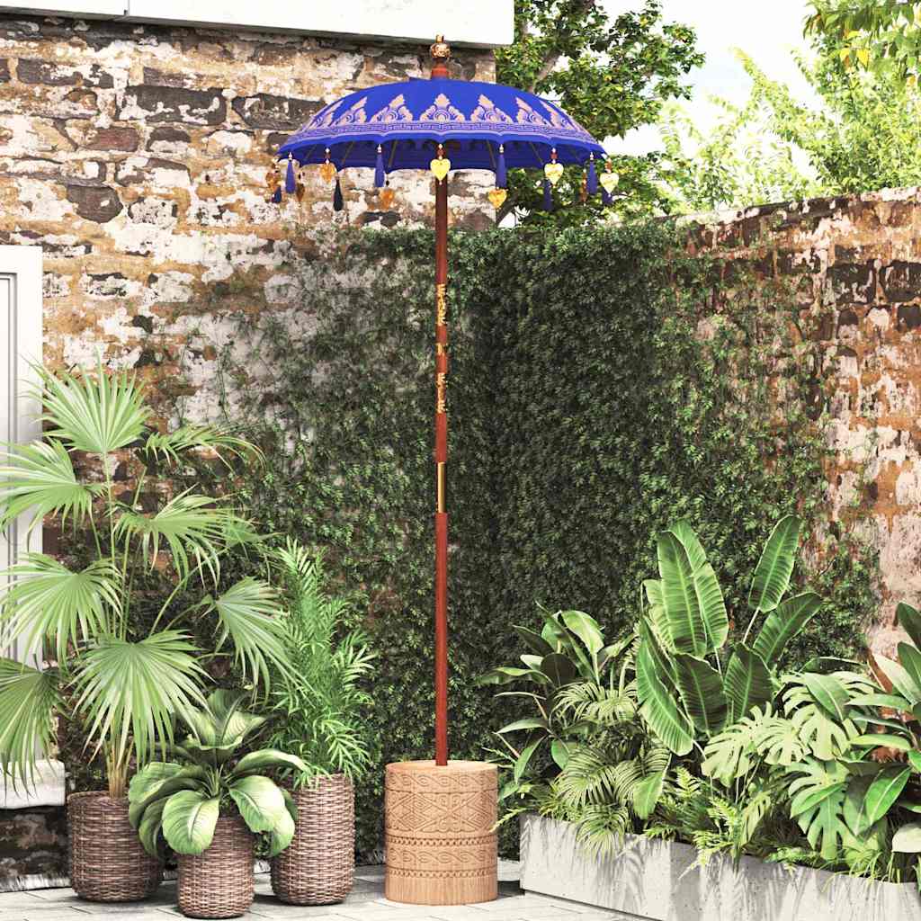 vidaXL Baliński Parasol Niebieski 125 x 125 x 260 cm