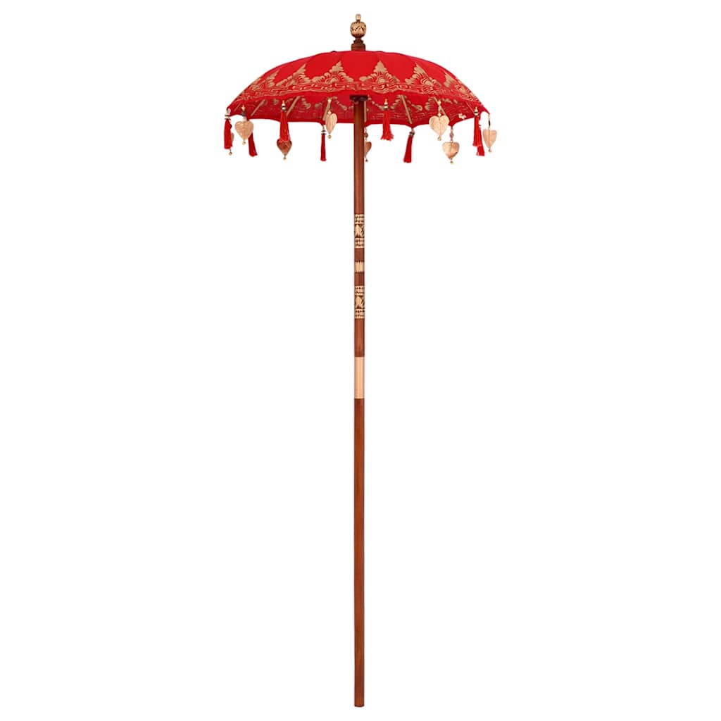 vidaXL Baliński Parasol Czerwony 125 x 125 x 260 cm