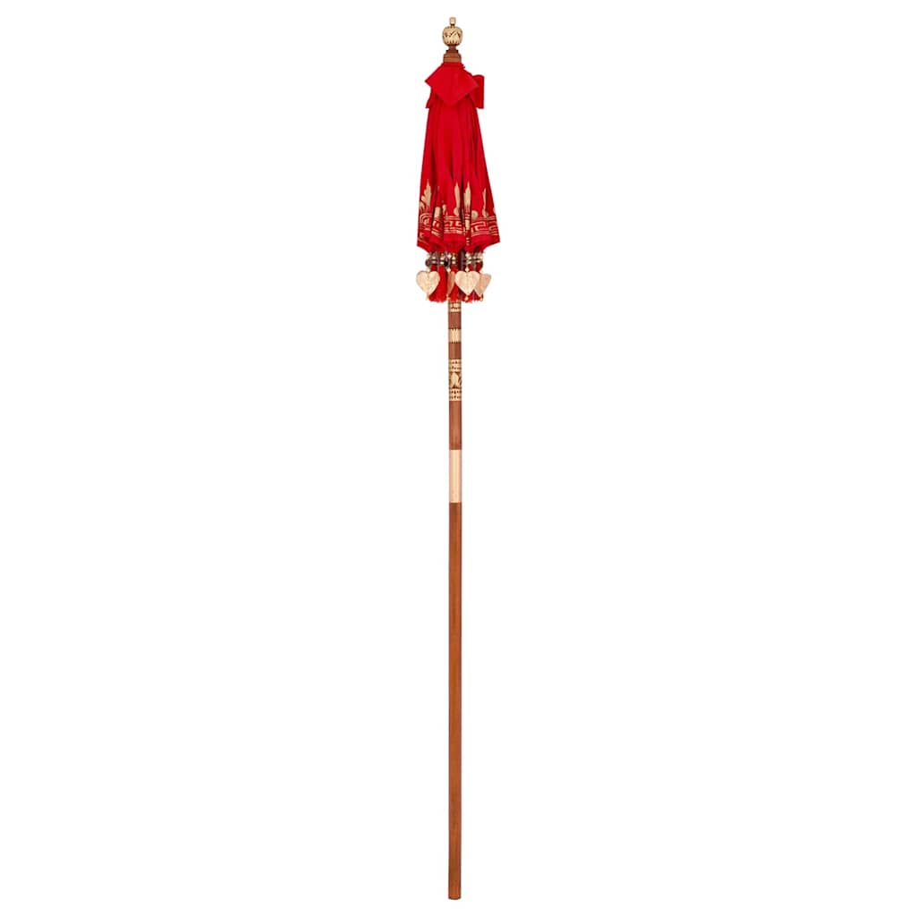 vidaXL Baliński Parasol Czerwony 125 x 125 x 260 cm