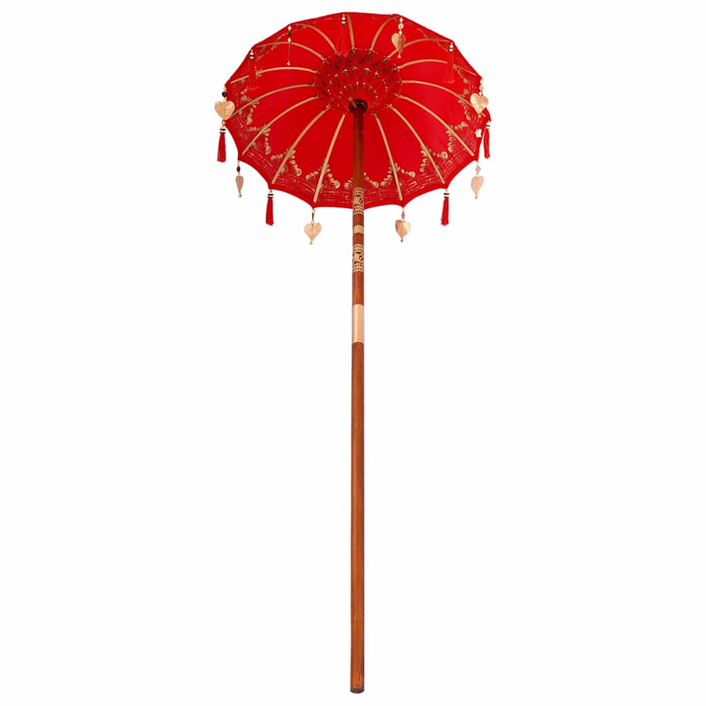 vidaXL Baliński Parasol Czerwony 125 x 125 x 260 cm