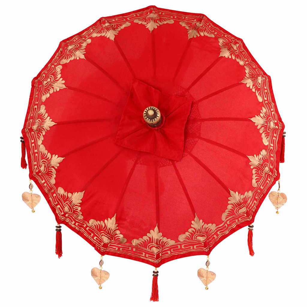 vidaXL Baliński Parasol Czerwony 125 x 125 x 260 cm