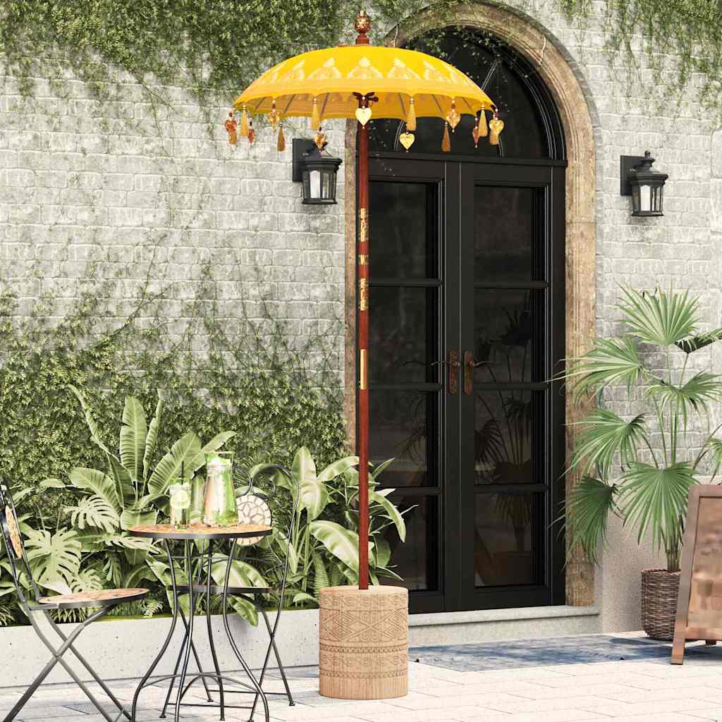 vidaXL Baliński Parasol Żółty 125 x 125 x 260 cm