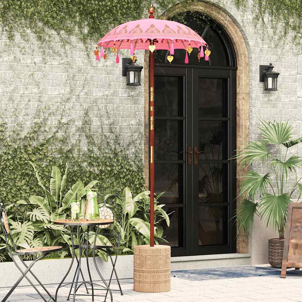 vidaXL Baliński Parasol Różowy 125 x 125 x 260 cm