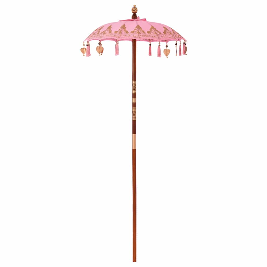 vidaXL Baliński Parasol Różowy 125 x 125 x 260 cm