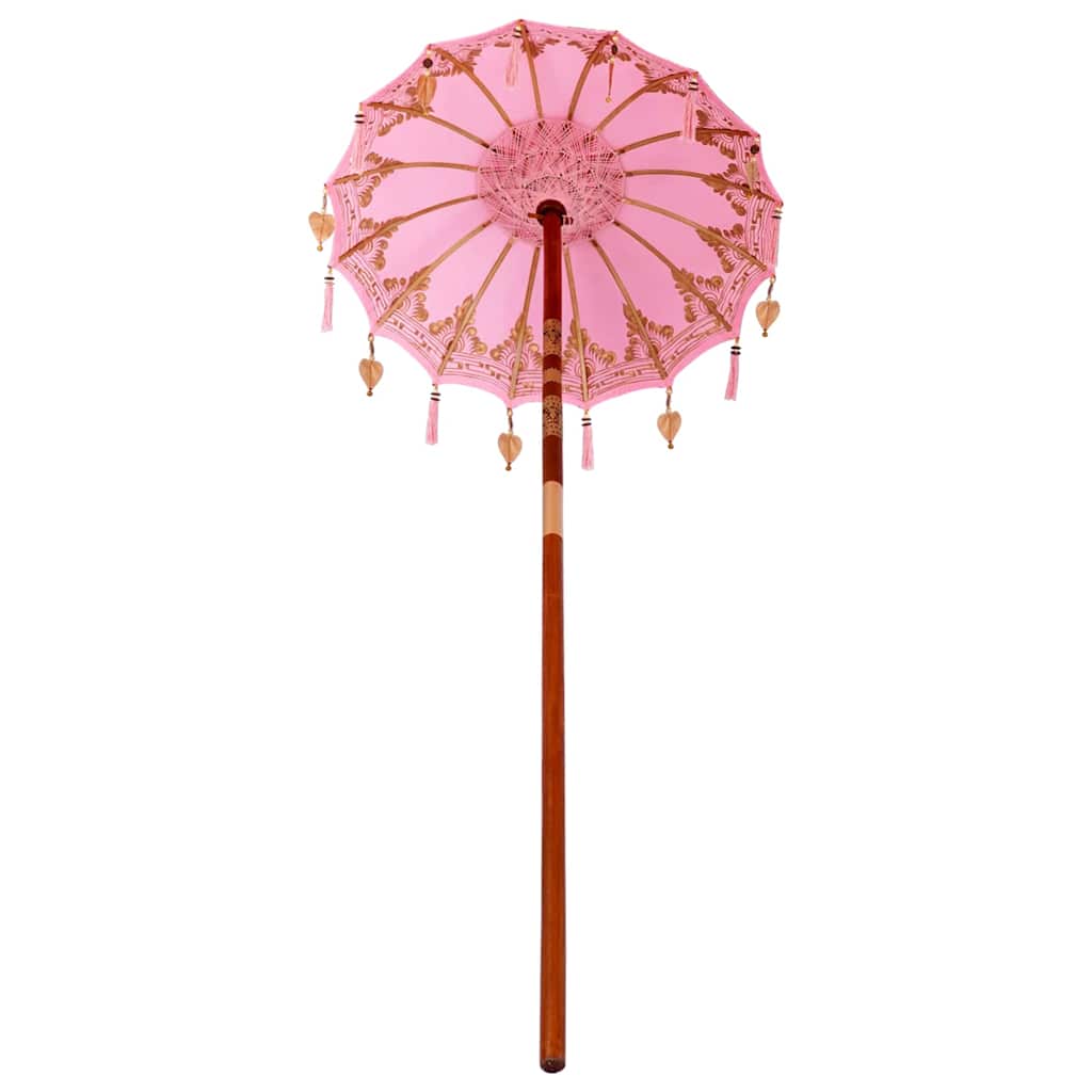 vidaXL Baliński Parasol Różowy 125 x 125 x 260 cm