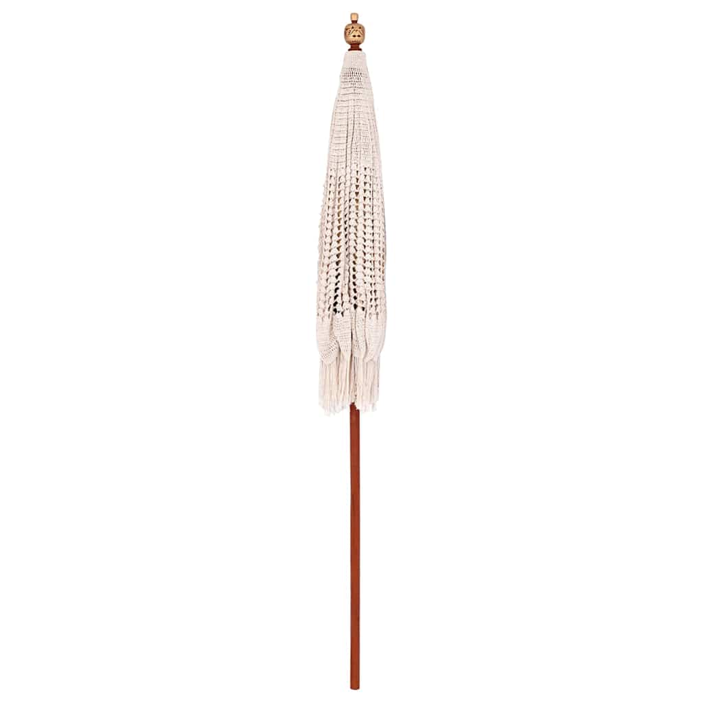 vidaXL Parasol Makramowy Kremowy 190 x 190 x 260 cm
